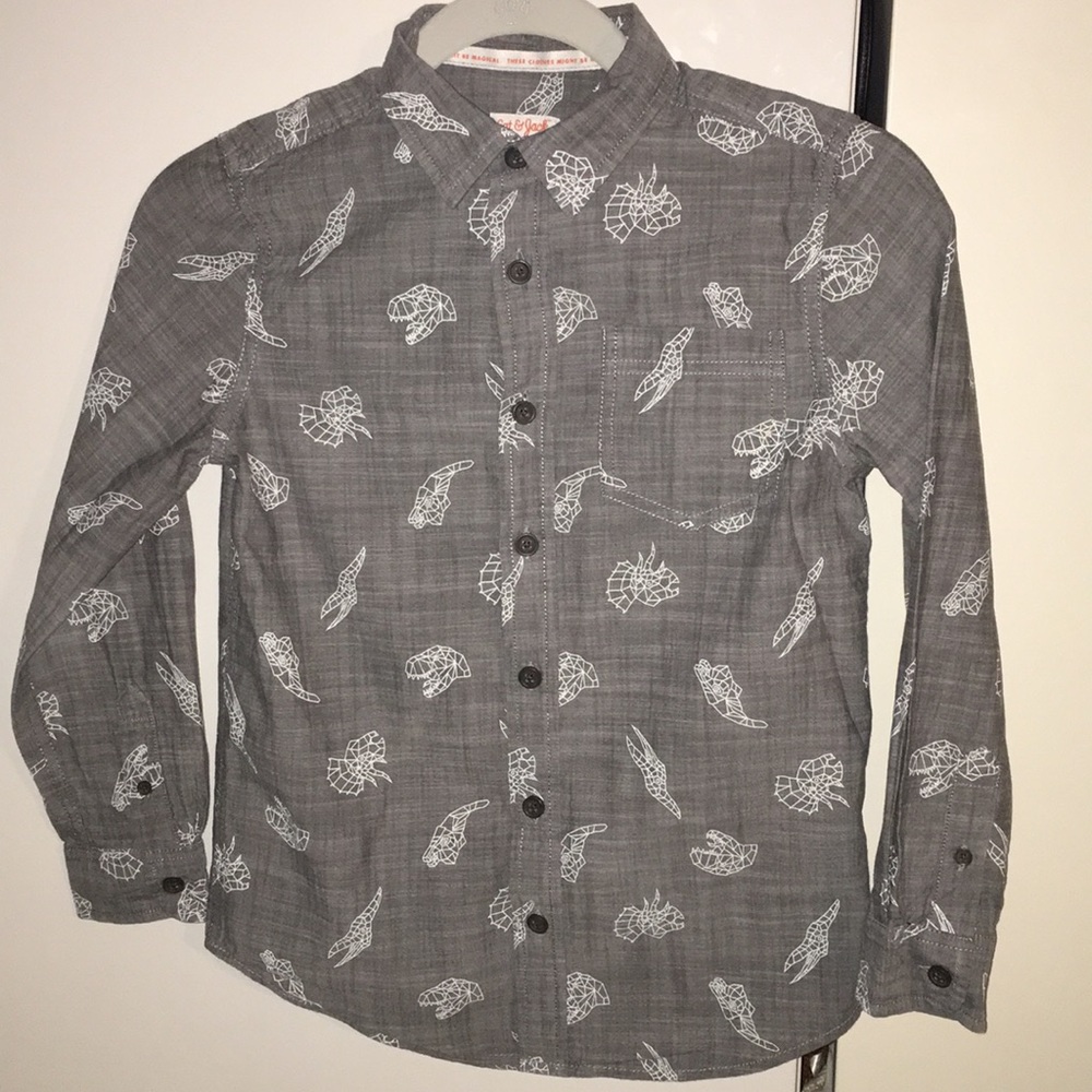 Boys button down grey